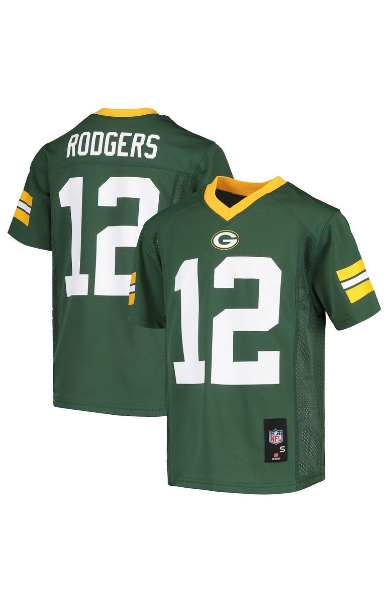 Outerstuff Youth Aaron Rodgers Green Green Bay Packers Replica Player Jersey, Main, color, 