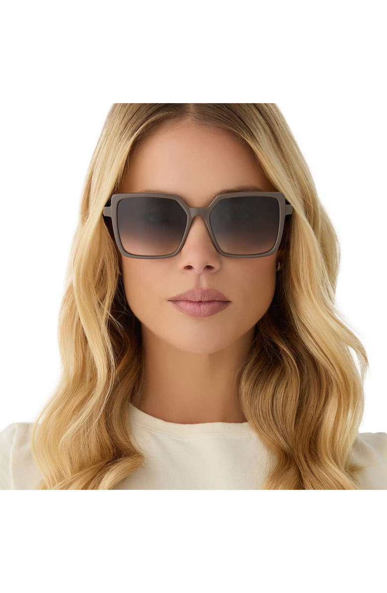 DIFF Esme 53mm Gradient Square Sunglasses, Alternate, color, Grey Gradient