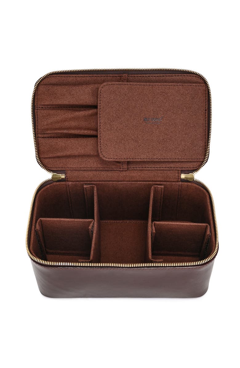 OLD TREND Ixia Genuine Leather Vanity Mini Trunk, Alternate, color, Brown