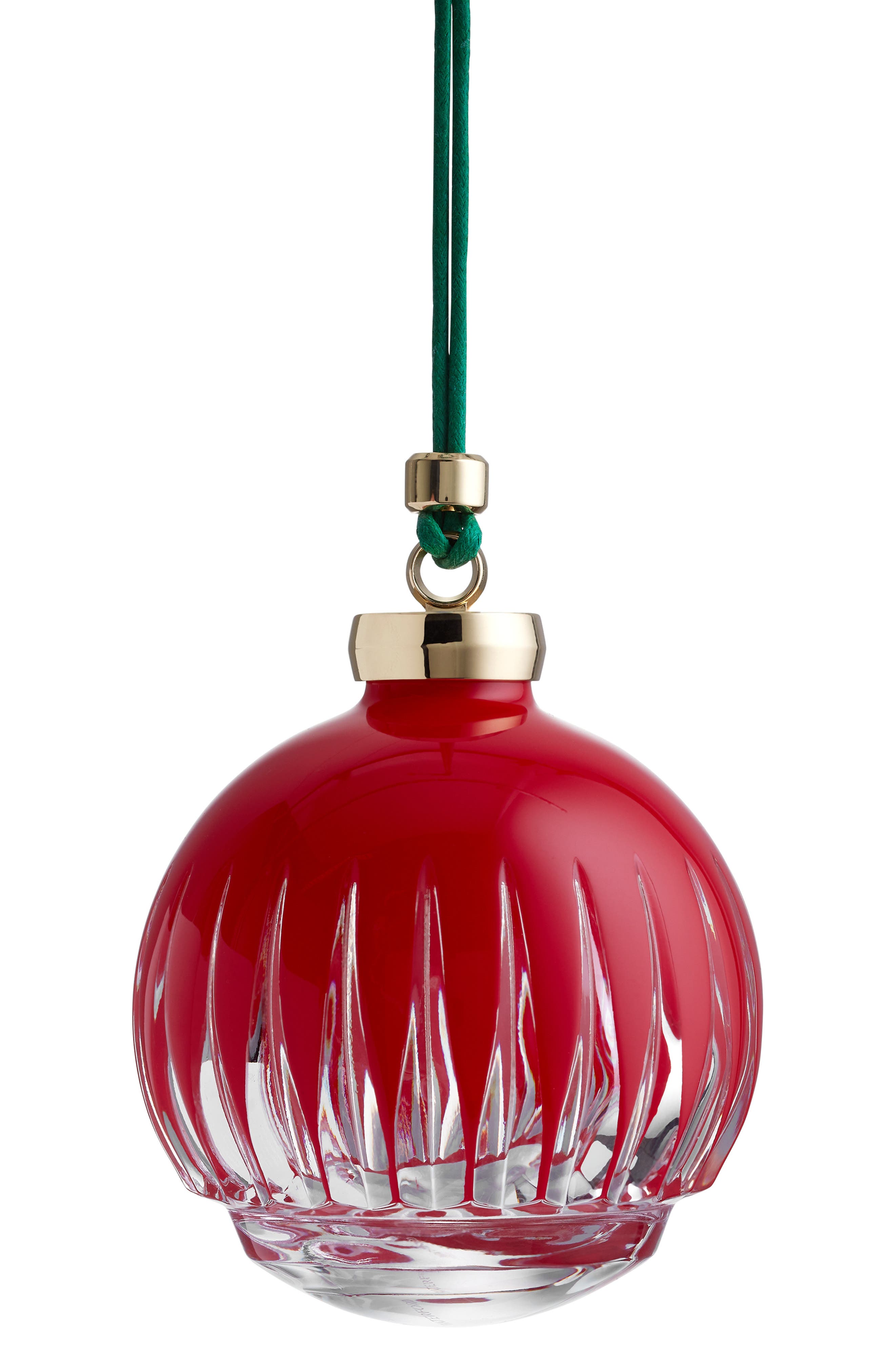 Waterford New Year Firework Bauble Crystal Ornament in Red 
