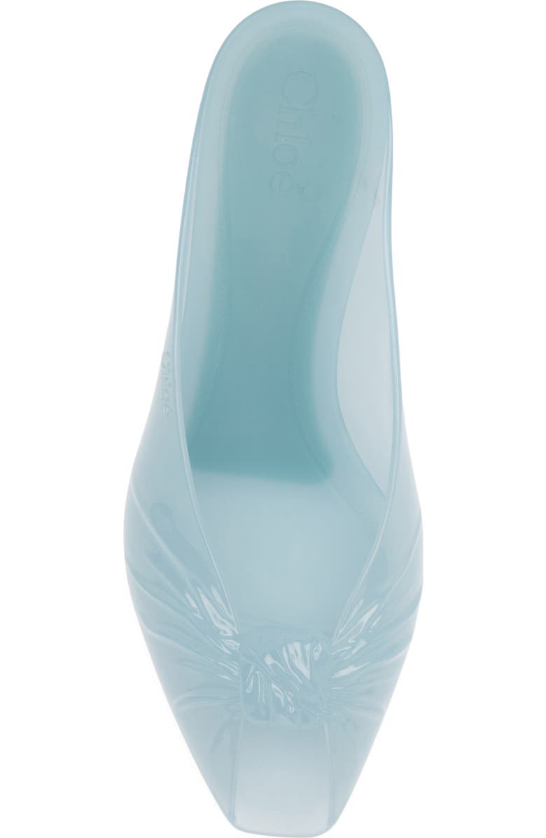 Chloé Jelly Peep Toe Kitten Heel Mule, Alternate, color, Spearmint