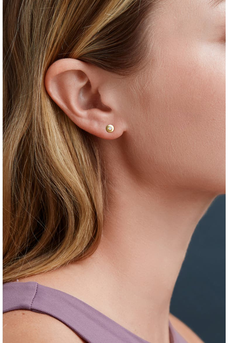 Monaco Diamond Stud Earrings (Nordstrom Exclusive), Alternate, color, 18K YELLOW GOLD