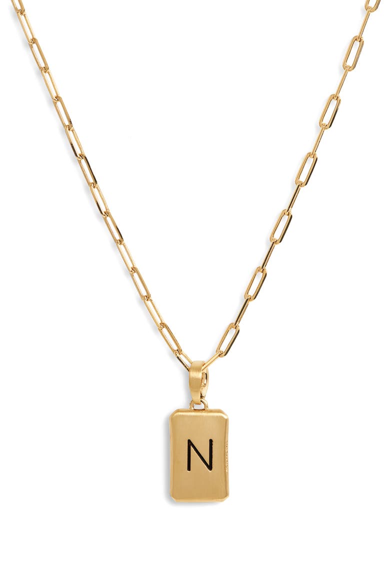 Initial Pendant Necklace, Main, color, GOLD N