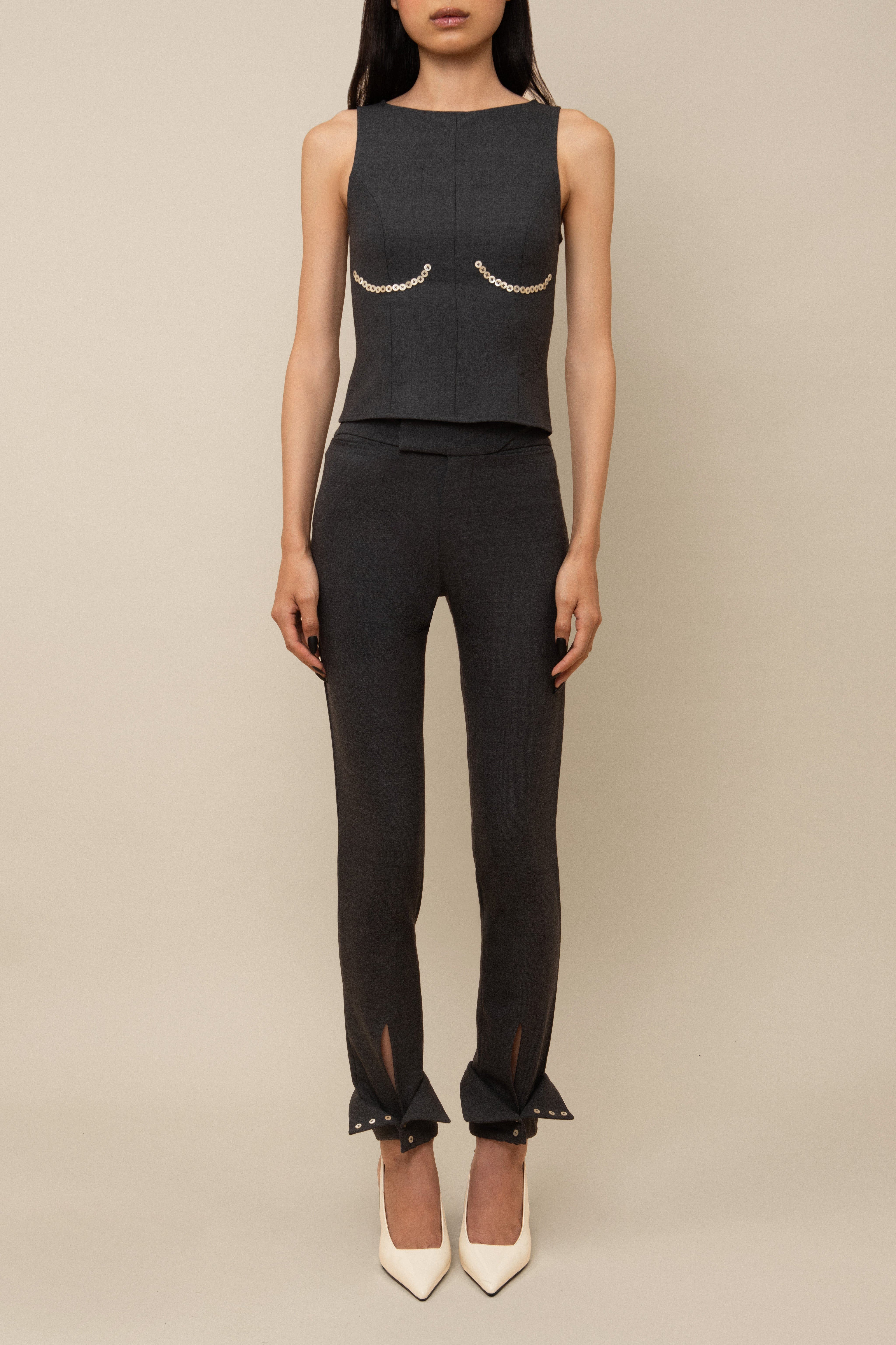 Cora Slim-Fitted Elegant Twill Trouser - image 2