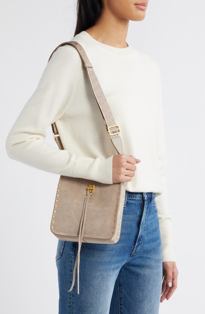 Rebecca Minkoff Mini Darren Feed Crossbody Bag, Alternate, color, Clay