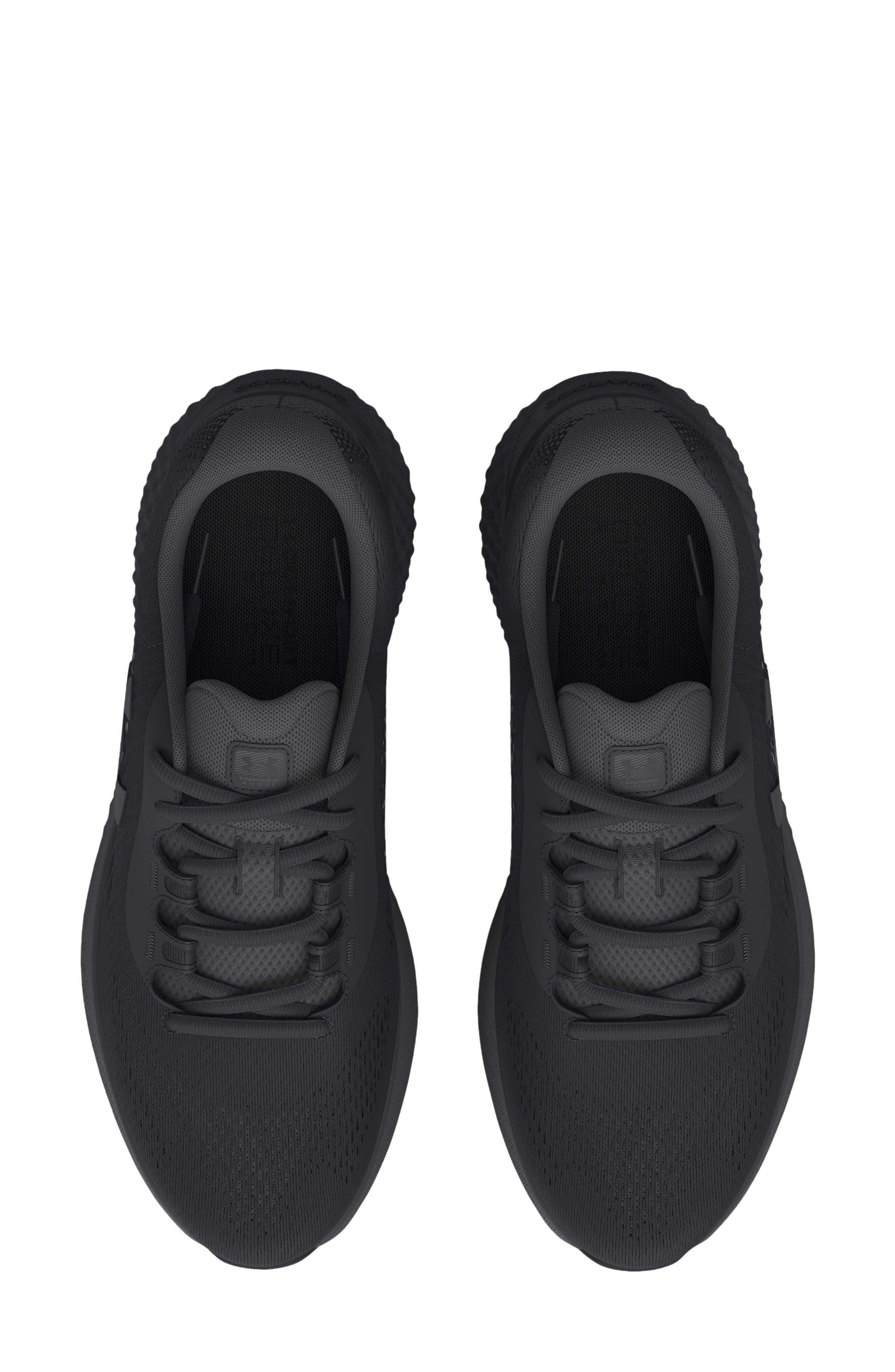 Under Armour Charged Rogue Running Shoe, Alternate, color, Black