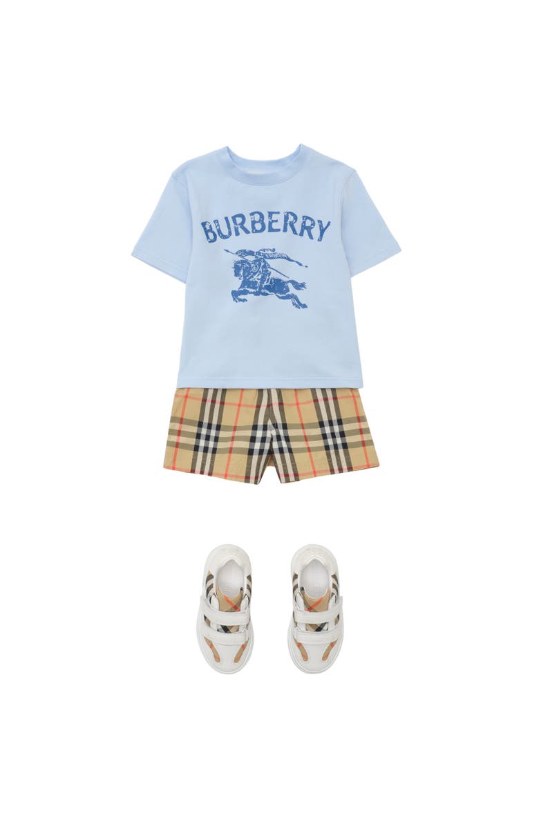 Burberry Check Swim Shorts, Alternate, color, Sand Beige