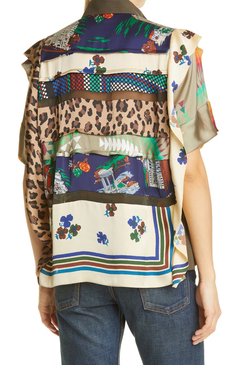 Hank Willis Thomas Archive Patchwork Shirt, Alternate, color, BEIGE MULTI