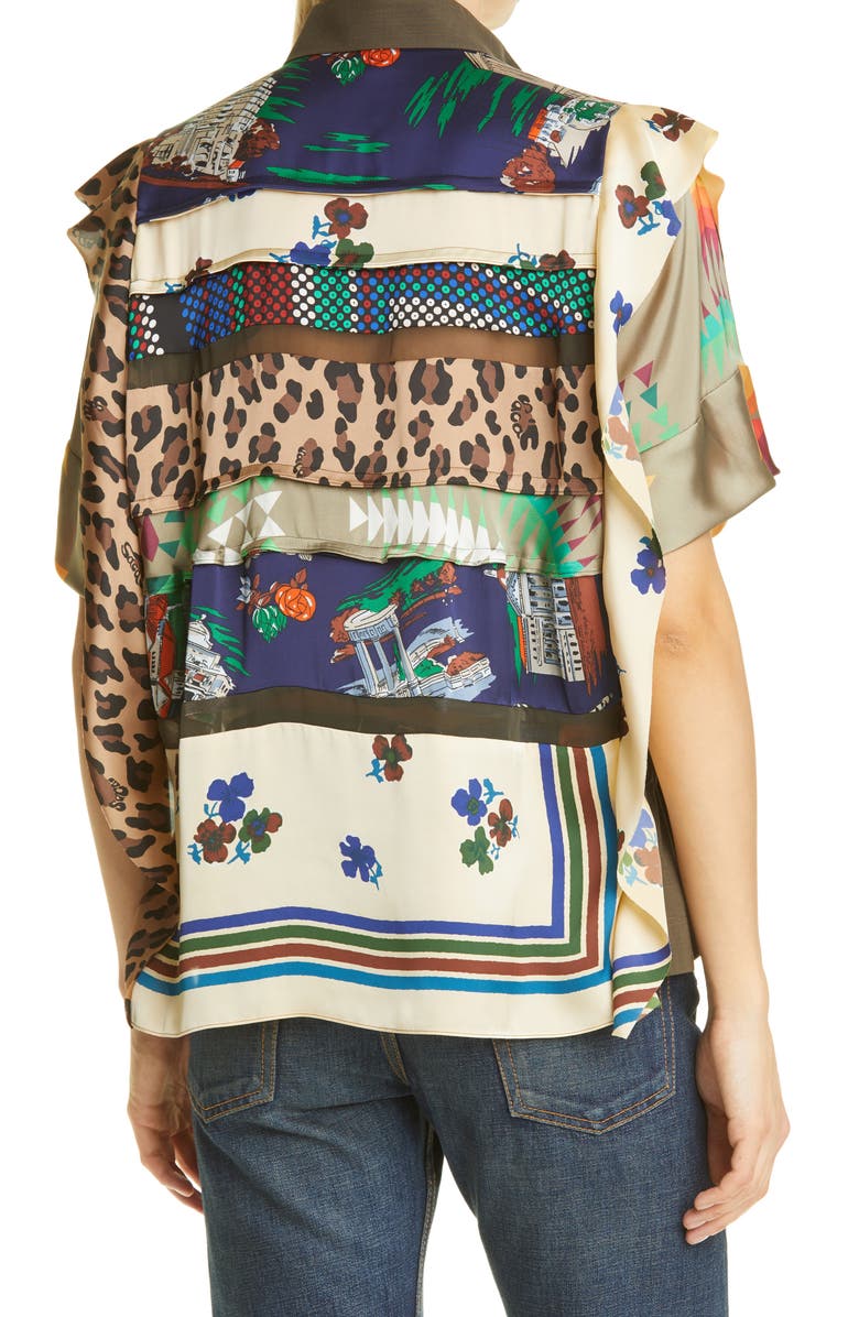 Sacai Hank Willis Thomas Archive Patchwork Shirt, Alternate, color,