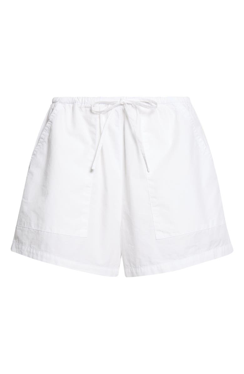 LESET Kyoto Patch Pocket Cotton Drawstring Shorts, Main, color, Ice
