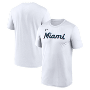 Nike Men's Nike White Miami Marlins New Legend Wordmark Dri-FIT T-Shirt