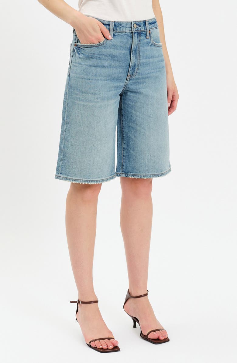 DAZE Cruiser Distressed Denim Bermuda Shorts, Alternate, color, Fools Gold