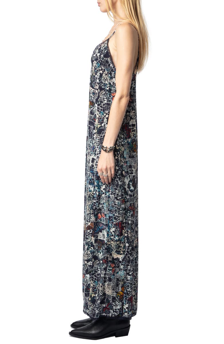 Zadig & Voltaire Ramelil Soft Butterflies Slipdress, Alternate, color,