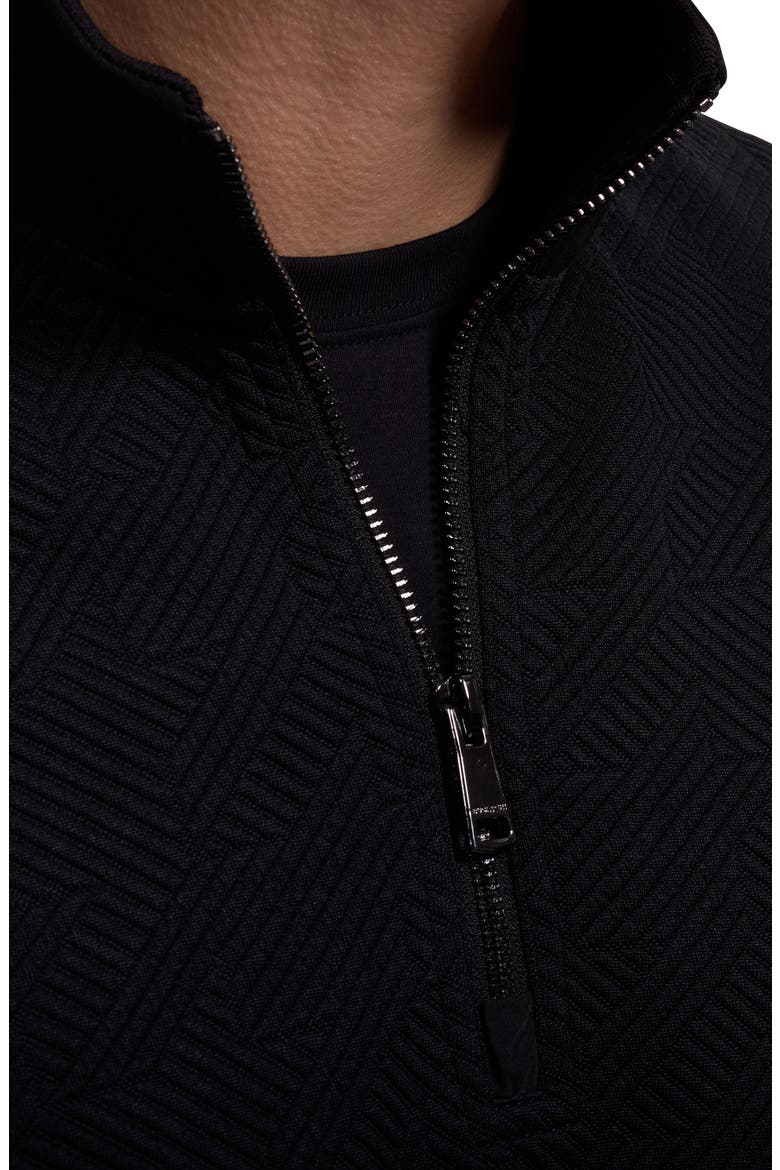 Soft Touch Quarter Zip Sweatshirt, Alternate, color, BLACK