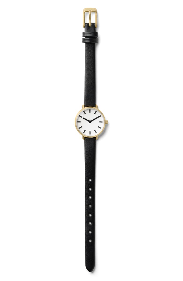 BREDA Beverly Round Leather Strap Watch, 26mm, Alternate, color,