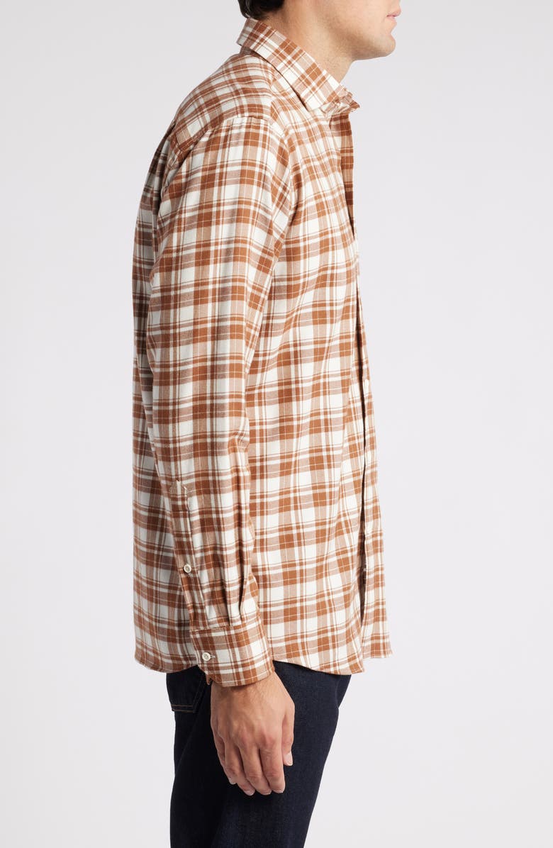 Peter Millar Crown Crafted Trento Plaid Italian Flannel Button-Up Shirt, Alternate, color, 