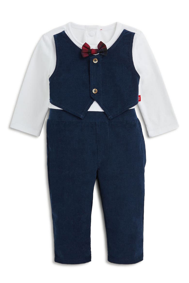 Corduroy Romper, Main, color, BLUE