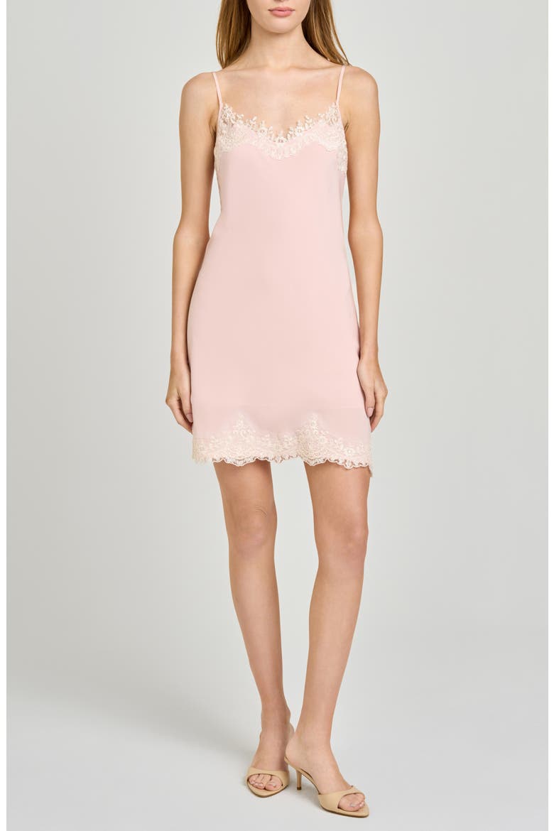 Isabelle Lace Trim Slip Dress, Main, color, BLUSH