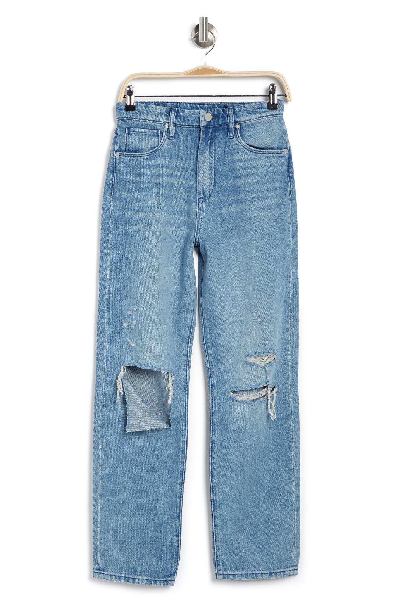 BLANKNYC The Howard Destroyed Straight Leg Jeans (Women) | Nordstromrack