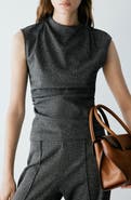 MANGO Draped Sleeveless Top