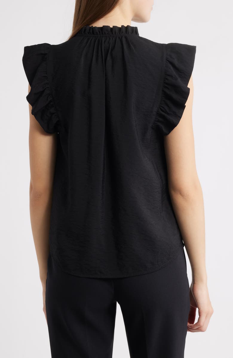 Anne Klein Textured Flutter Sleeve Woven Top, Alternate, color,