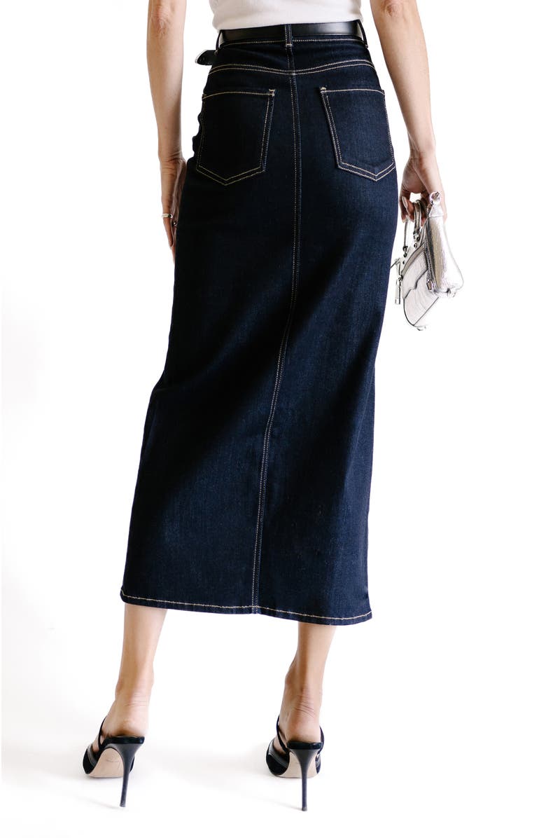 Fidelity Denim x @closetchoreography The Take Two Front Slit Skirt, Alternate, color, Rinse Wash
