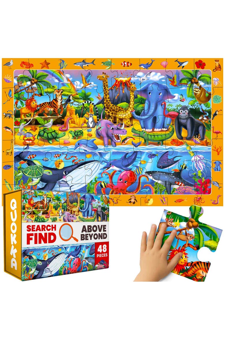 Giant Floor Puzzle Set - 48 Piece Kids Jigsaw Puzzles, Main, color, Africa Search