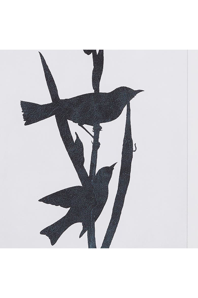 Bird Silhouette Prints Set of 4, Alternate, color, Black