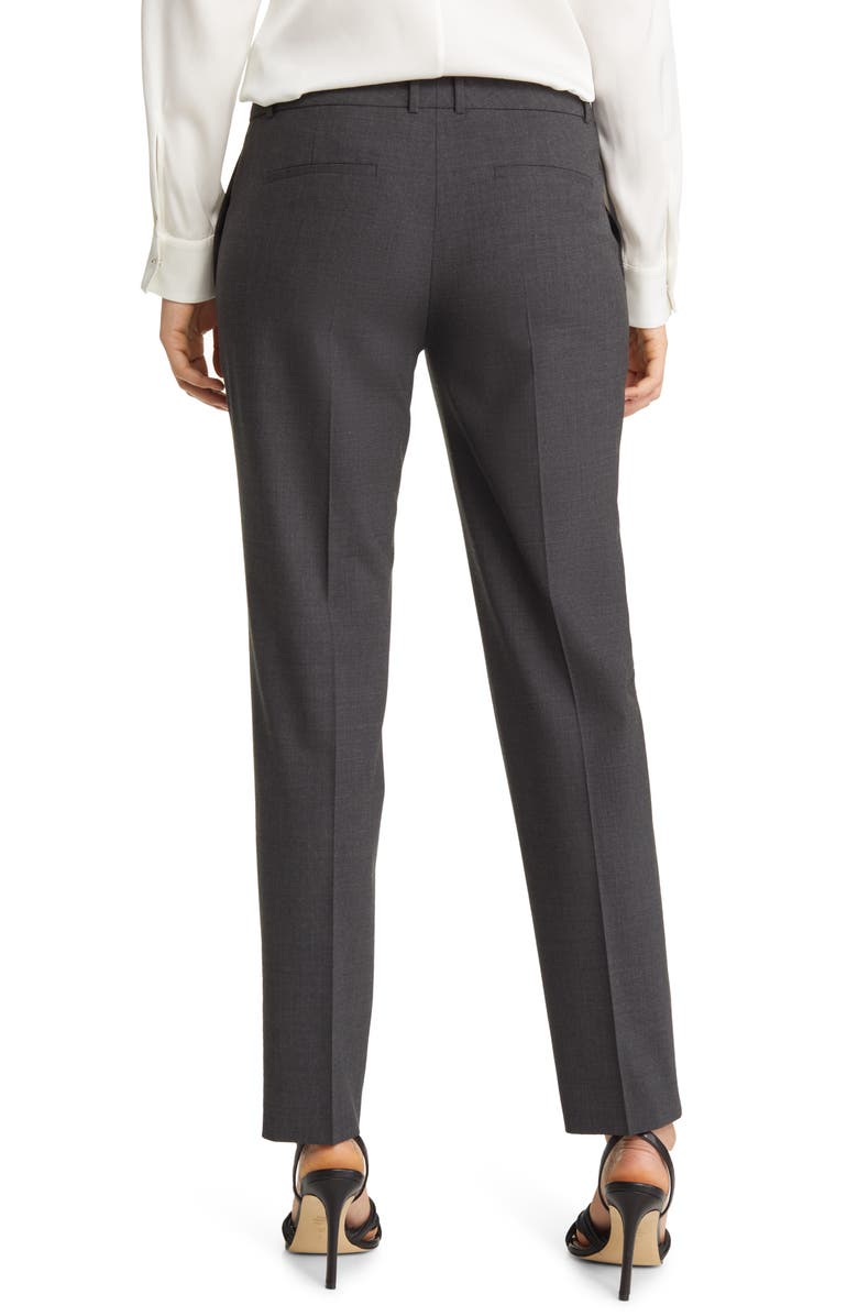 BOSS Tiluna Stretch Wool Slim Fit Trousers, Alternate, color, Charcoal