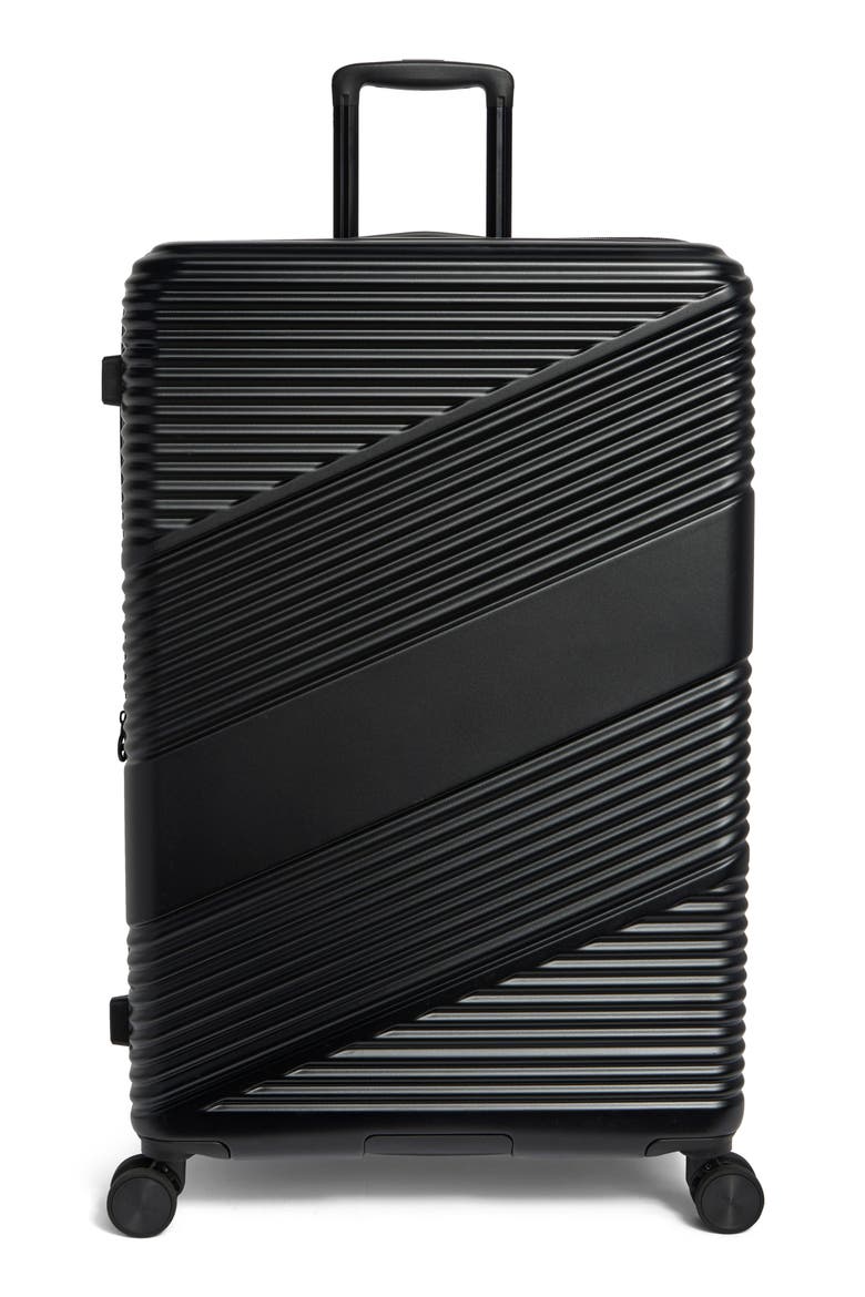 Ravia 28-Inch Hardside Spinner Luggage, Main, color, BLACK