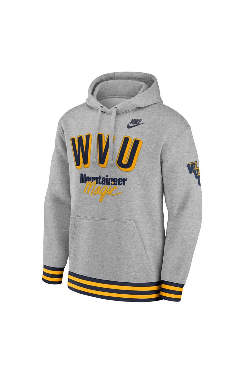 Nike Men's Nike Heather Gray West Virginia Mountaineers Legacy Retro Pullover Hoodie, Alternate, color, Heather Gray