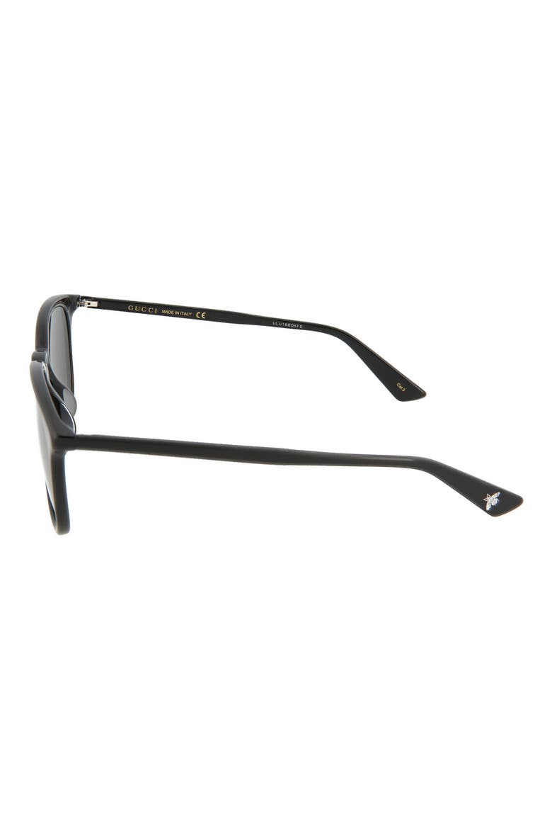 56mm Square Sunglasses, Alternate, color, BLACK BLACK GREY