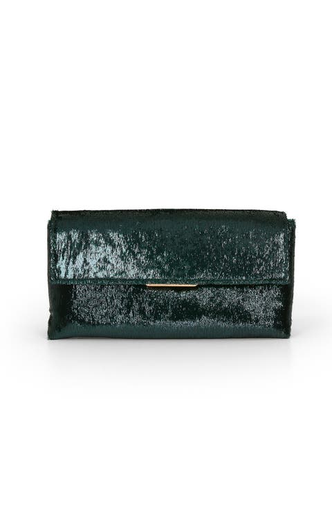 Angel Soft Faux Pony Hair Envelope Clutch