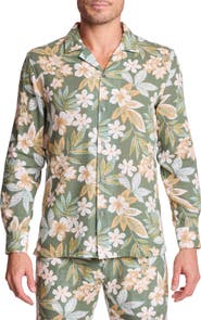 PAISLEY & GRAY Parker Trim Fit Linen Blend Camp Shirt