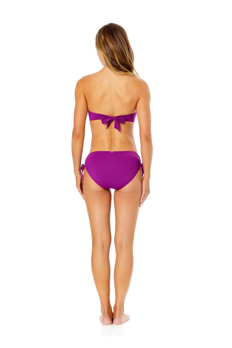 Women's Live In Color Twist Bandeau Bikini Top, Alternate, color, Fuchsia