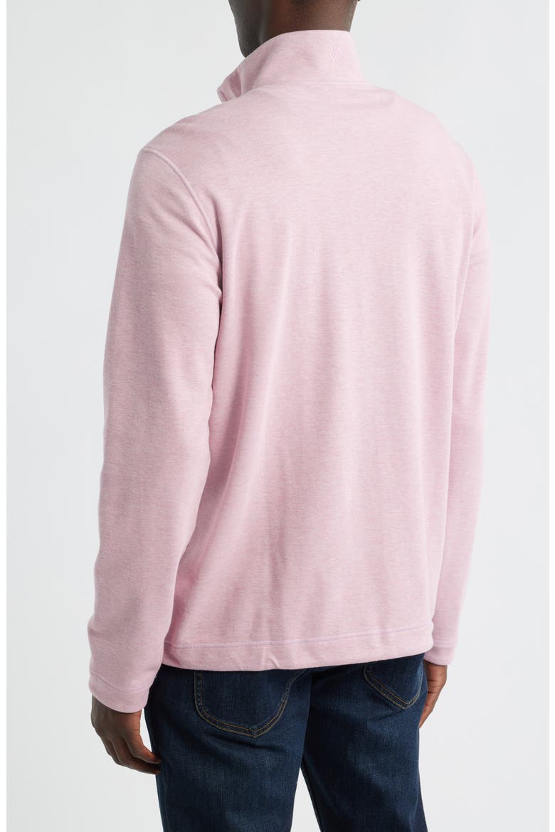 Icon Reversible Cotton Blend Quarter Zip Pullover, Alternate, color, PINK/ LIGHT BLUE