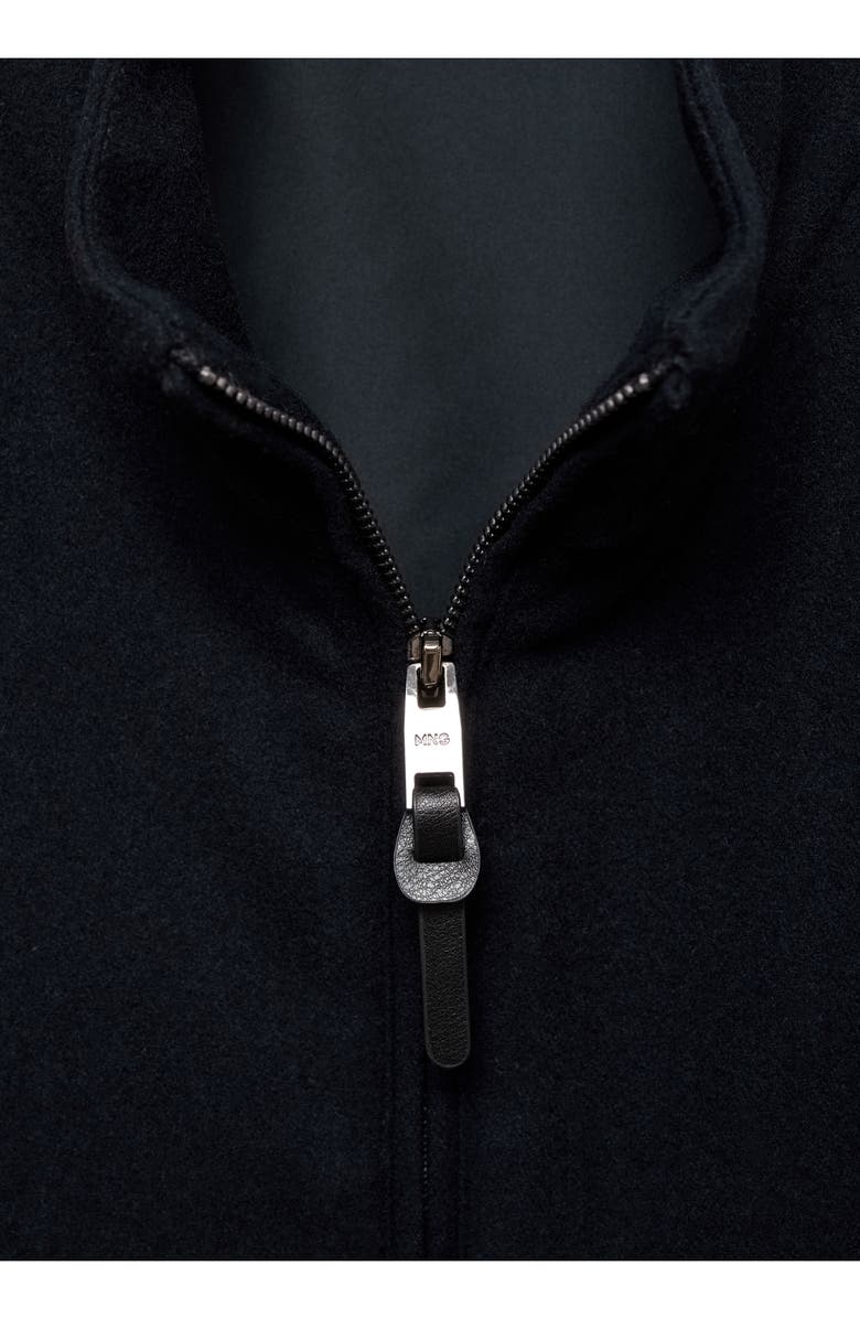 MANGO Wool Blend Zip Vest, Alternate, color, 