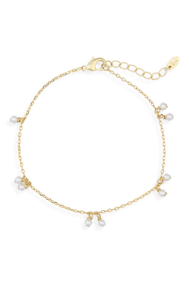 Demi Fine Dangle Anklet, Main, color, WHITE- GOLD