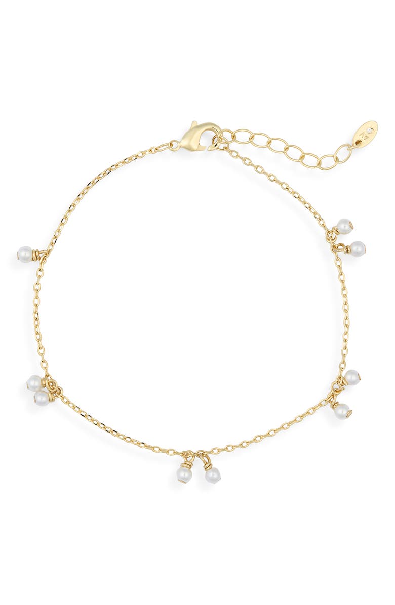 NORDSTROM RACK Demi Fine Dangle Anklet, Main, color, White- Gold