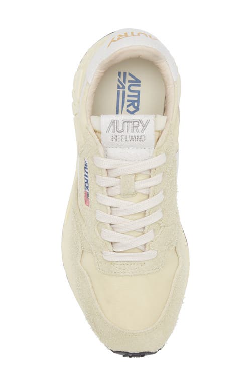 Autry Low Top Suede Panel Sneakers In Beige