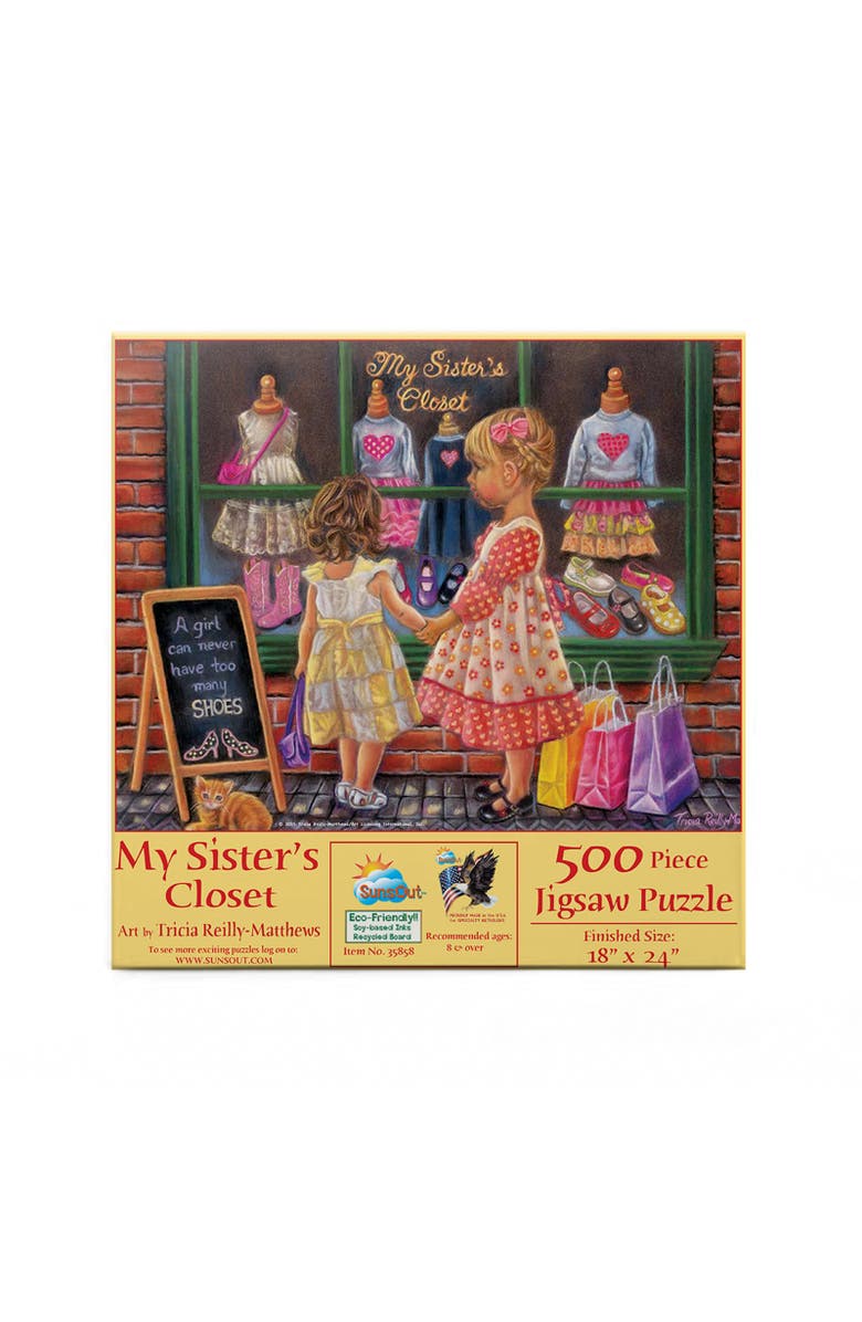 Sunsout My Sister's Closet 500 piece Jigsaw Puzzle for Adults, Alternate, color, Multicolor