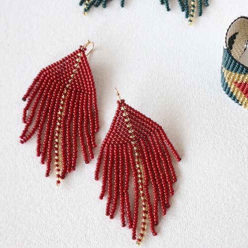 Fosterie Trío Tassel Earring In Pink