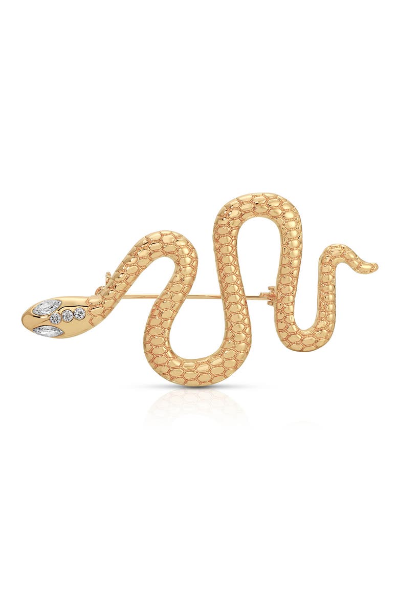 Snake Brooch, Main, color, GOLD