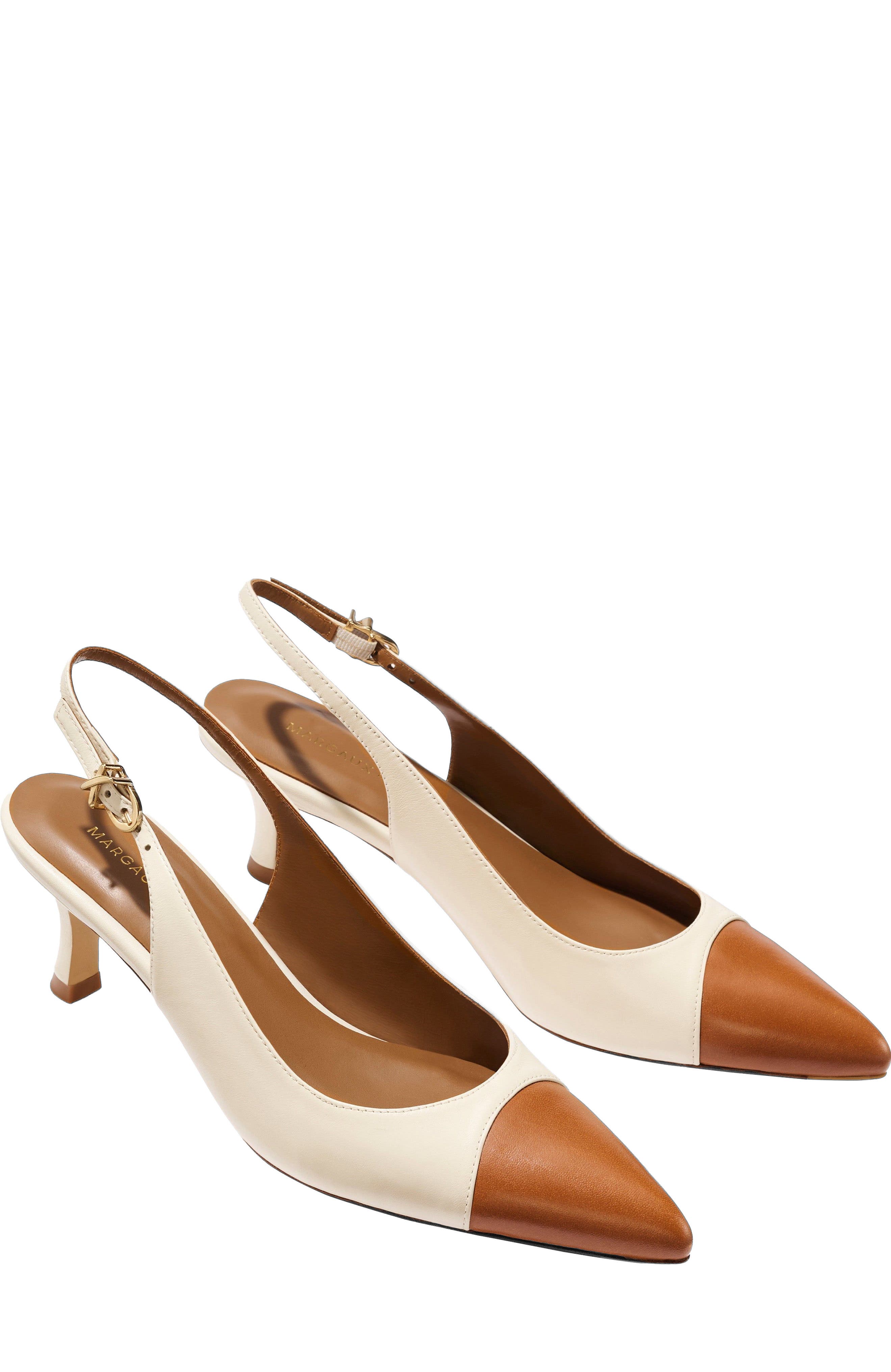 MARGAUX The Colette Cap-Toe, Alternate, color, Cotton And Saddle Nappa