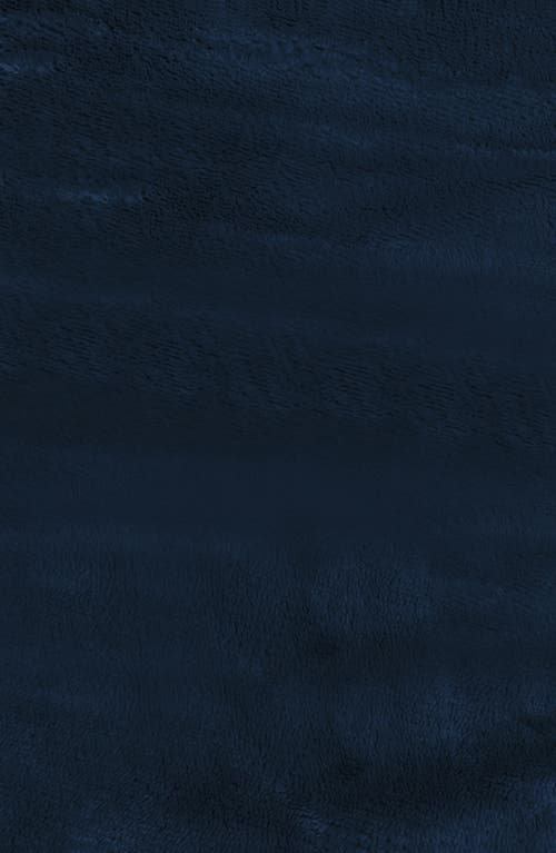 Woven & Weft Faux Shearling Fleece Throw Blanket In Blue