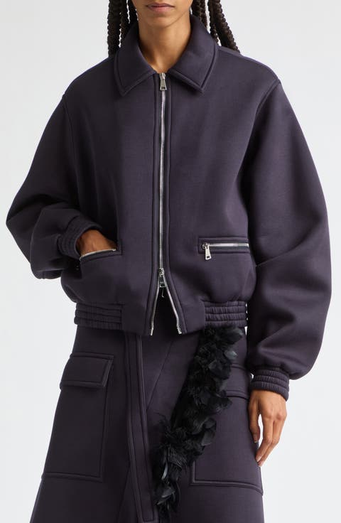 Viscose Knit Zip Jacket