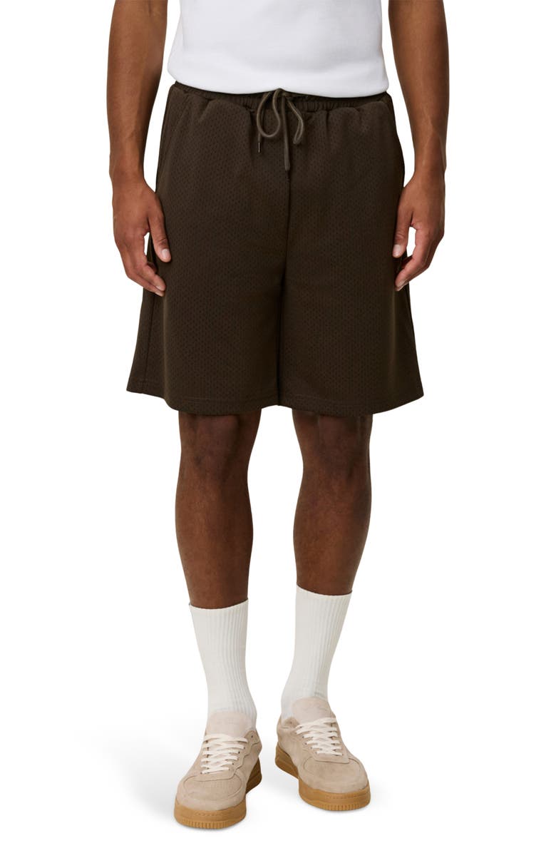 Les Deux Shawn Mesh Shorts, Main, color, Turkish Coffee Brown