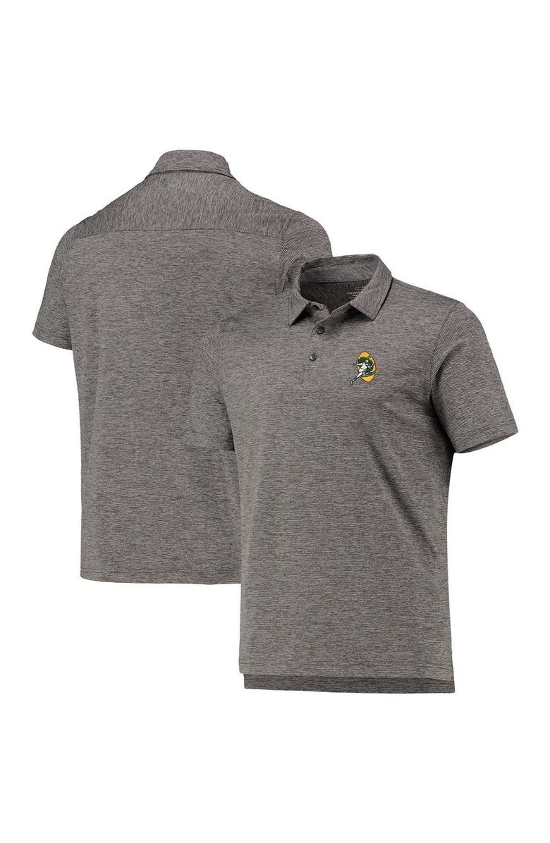 vineyard vines Men's Vineyard Vines Charcoal Green Bay Packers Throwback Destin Polo, Main, color, 