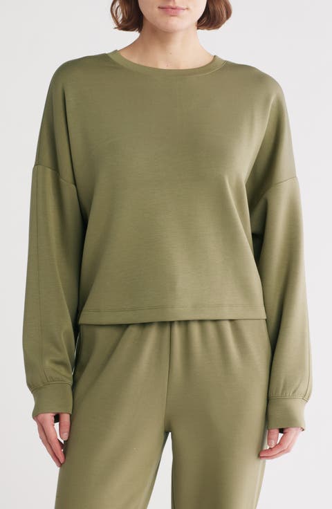 Whisper Knit Easy Crew Sweatshirt