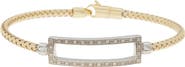 MESHMERISE 18K Gold Plated Stainless Steel Diamond Bangle Bracelet - 0.2 ctw.
